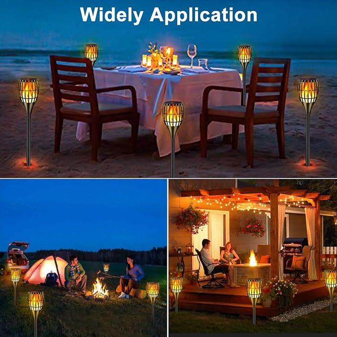 Solar Torch Lights, Waterproof Flickering Flames Torches Lights 43" Outdoor Solar Spotlights Landscape Decoration Lighting Dusk to Dawn Auto On/Off for Yard Patio Driveway, 1 Pack