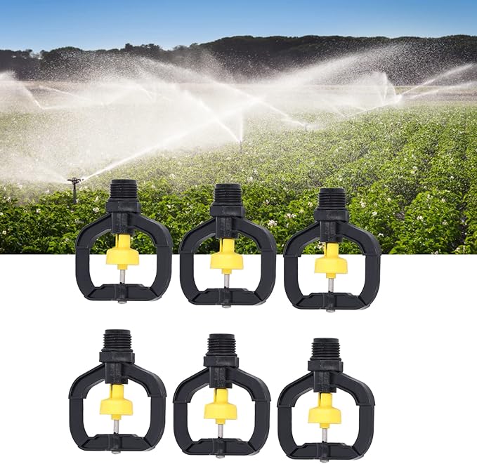 G1/2 Male Thread Rotating Irrigation Sprinkler, 12pcs Misting Spray Nozzle, Plastic Spray Nozzle Misting Nozzle Atomizing Micro Sprinkler for Garden Yard Lawn Watering Sprinkling