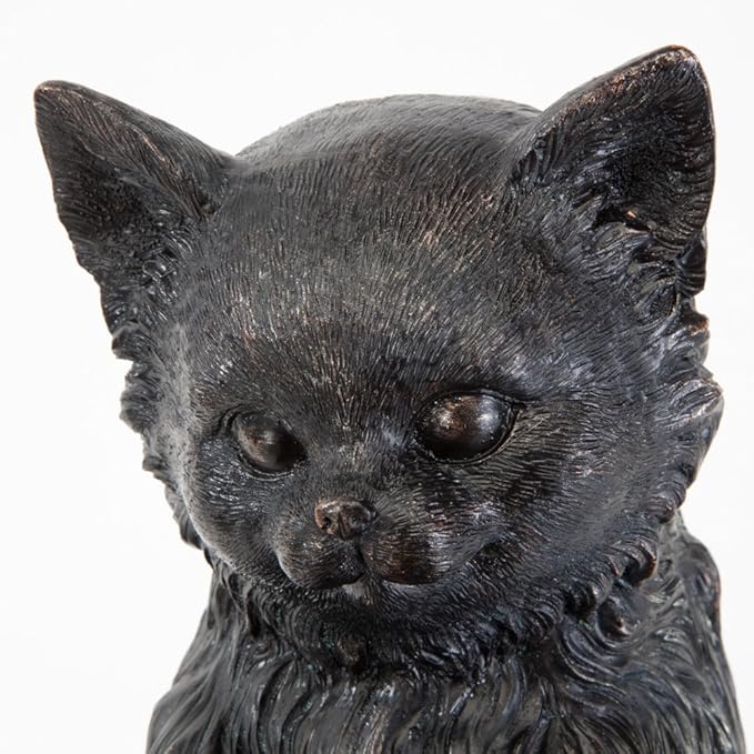 Bits and Pieces - Cat & Mouse Garden Statue- Outdoor Kitten on a Stump Sculpture - 17" Polyresin Home Décor Weather Resistant Lawn Ornament