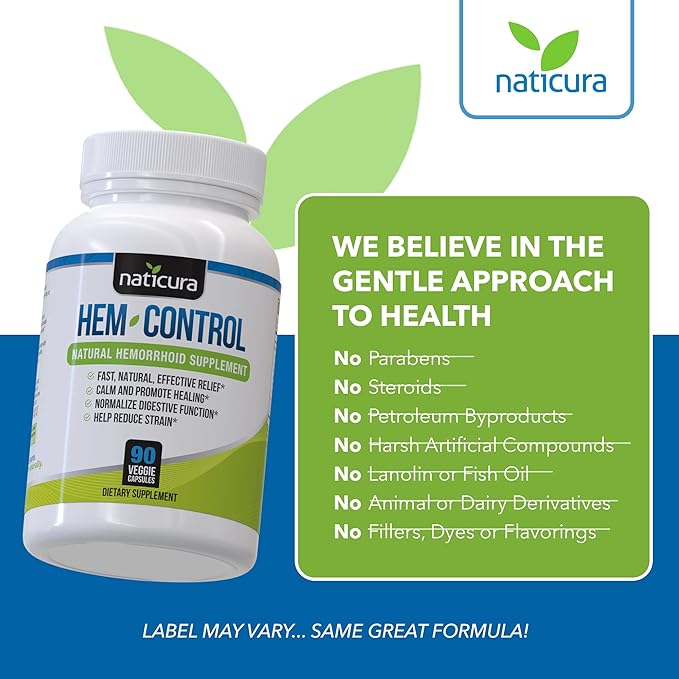 Hem-Control - Fast Effective Hemorrhoid Treatment 90 Vegan