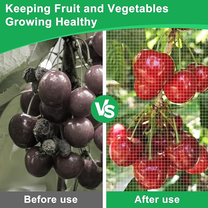 Garden Netting Pest Barrier, 6.5 X 16.4FT Insect Netting for Garden Raised Beds, Garden Bug Netting Plant Mesh for Blueberry Bushes, Figs, Plants, Vegetables Protection