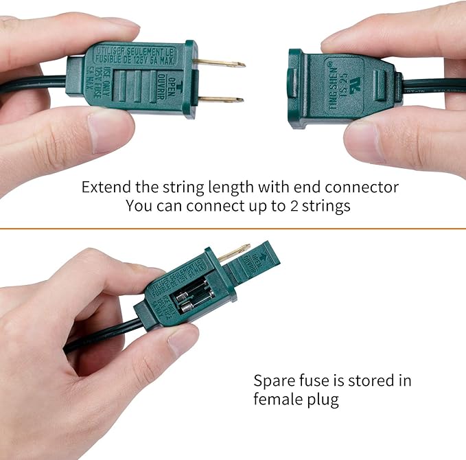 Vintage C9 Christmas Lights Outdoor, 50 FT C9 String Lights for Christmas Decorations Holiday Party Indoor Room Outdoor Roofline Backyard Garden Patio Cafe Home Decoration, E17 Base, 50 +2 Bulbs