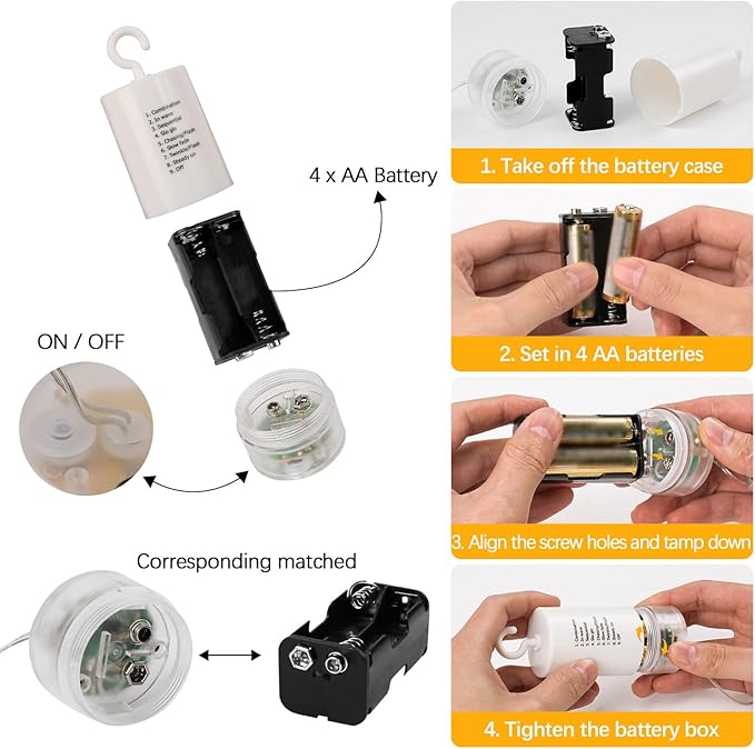 Firework Lights, 8 Pack LED Copper Wire Fireworks Lights Fairy Lights Christmas Fireworks Hanging Dimmable String 8 Modes Waterproof with Remote Control for Christmas Wedding Garden