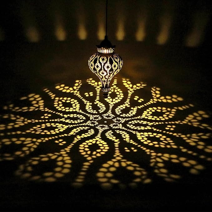 Solar Lanterns Outdoor Waterproof,Morocco Hanging Solar Lanterns Outdoor Garden Decor,Housewarming Gifts for Women,Mom,Friends.Solar Lights Outdoor for Patio,Pathway,Yard,Porch,Backyard,Garden Decor