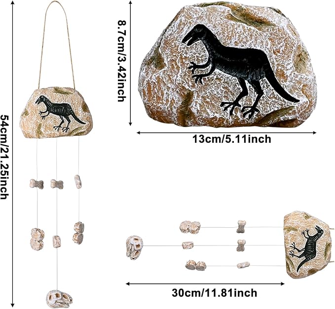 Outdoor Statue Dinosaur Hanging Decor Garden Solar Dinosaur Hanging Light for Outside Patio Balcony Pathway Lawn Yard Garden Figurine Ornament