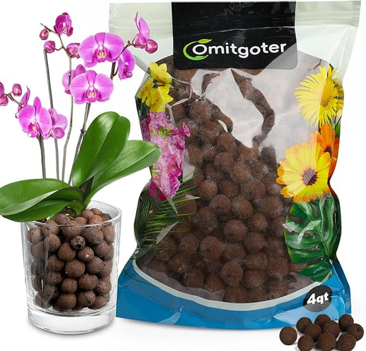 Clay Pebbles Leca Balls for Plants 2qt，6mm - 12mm Clay Balls for Hydroponic, Terrarium, Potted Plants, Lightweight & Drainage
