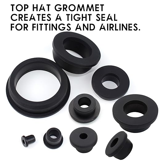 1-1/8 Inch Drill Hole, 3/4 Inch ID Silicone Rubber Grommets for Wiring, Firewall Hole Plug, Large Top Hat Grommets for 3/4 Inch OD Vinyl Tubing in Hydroponic Irrigation Systems, 7 Pack