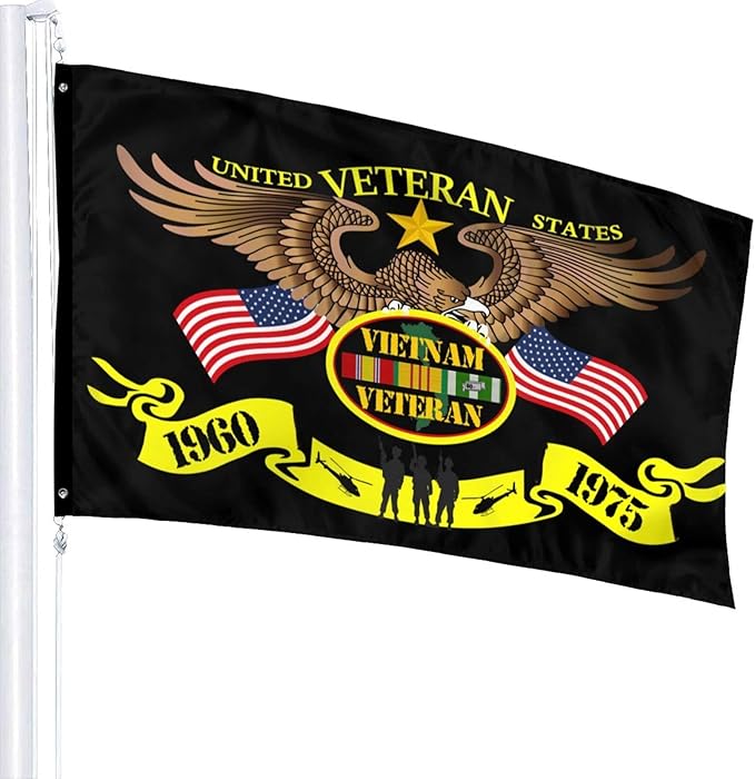 Vietnam Veteran Flag 3x5 Ft Indoor/Outdoor Yard Garden Lawn Holiday Decoration Banner Sign