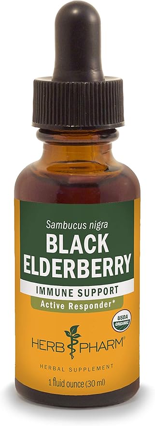 Herb Pharm Certified Organic Black Elderberry 1 Oz