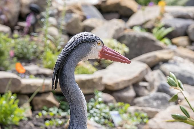 Blue Heron Decoy with Legs & Stake 30'' (76cm) Tall, Adult Blue Heron Statue for Backyard Koi Fish Ponds, Yards & Water Gardens