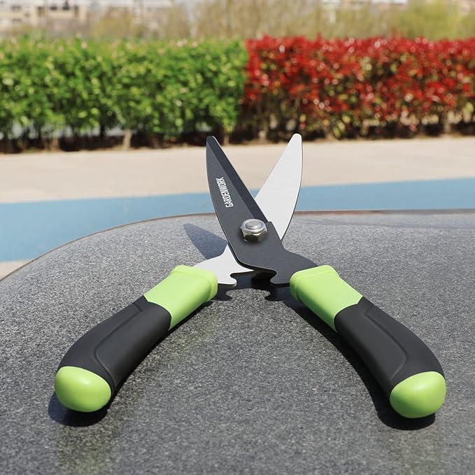 Hedge Clippers,Hedge Shears for Trimming Borders,Box and Bushes Garden Tools with SK5 Sharp Blade and Comfort Grip,Bush Cutters for Hedges