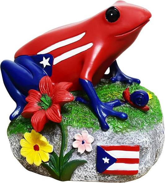 Puerto Rico Souvenirs, Puerto Rican Coqui with Sound, National Symbol of Puerto Rico Decorations Gifts, Novelty Puerto Rican Theme Sculpture Coqui Signs Frog Figurine, Battery Not Included