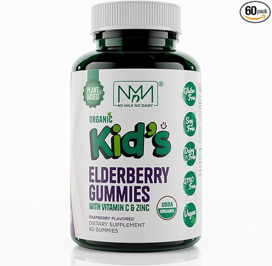 Organic Kids Elderberry Gummies with Zinc 60 Vegan