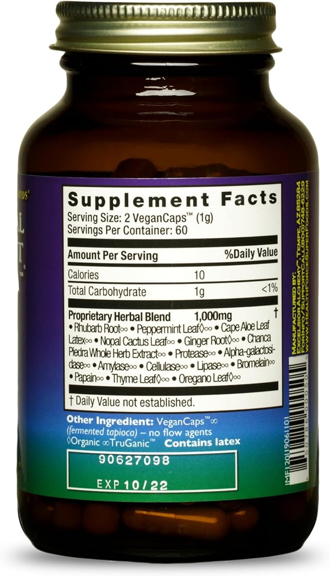 HealthForce SuperFoods Intestinal Movement Formula 120 Capsules