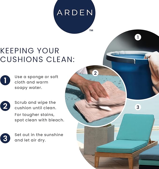 Arden Indoor/Outdoor Seat or Rocking Chair Cushion, 19 x 18, Water Repellent, Rain Proof, Fade Resistant Cushion for Rocking or Dining Chairs Ruby Red Leala