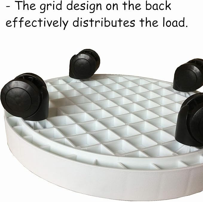 2 Pack of 11 Inch Heavy Duty Plant Caddy with Wheels,Rolling Plant Stand Pot Trolley,Wheeled Planter Saucer Tray,Potted Flower Mover Dolly with Casters Round Coaster for Indoor Outdoor