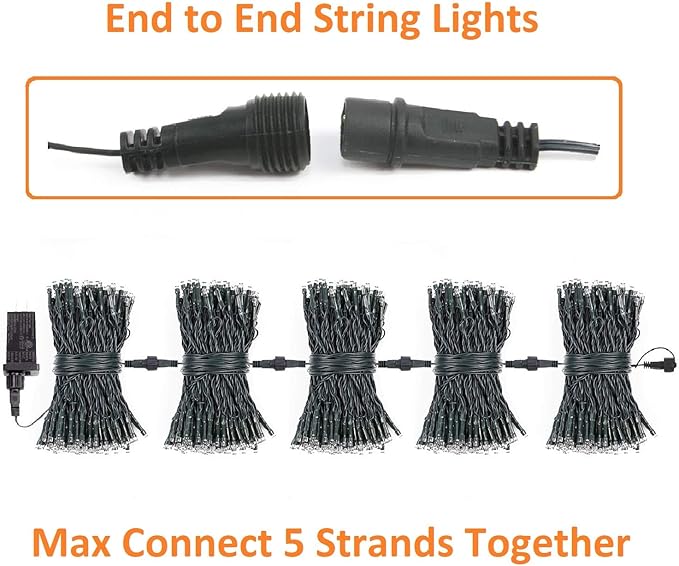 OZS 2PACK 164ft 400LED Extendable Color Changing Christmas String Lights Indoor/Outdoor, Waterproof 8 Modes Multicolor Christmas Tree Lights for Garden Christmas Decorations (Multicolor Light)