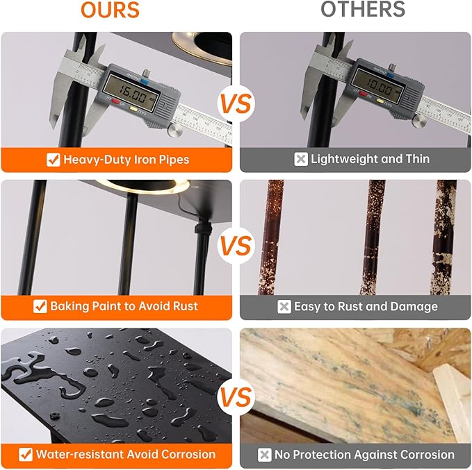 Plant Stand Indoor with Grow Light, 53" High Indoor Plant Shelf, 7 Tier Flower Stand with Plant Light Full Spectrum, Metal Plant Holder with Light, Rectangular Plant Rack for Home, Corner