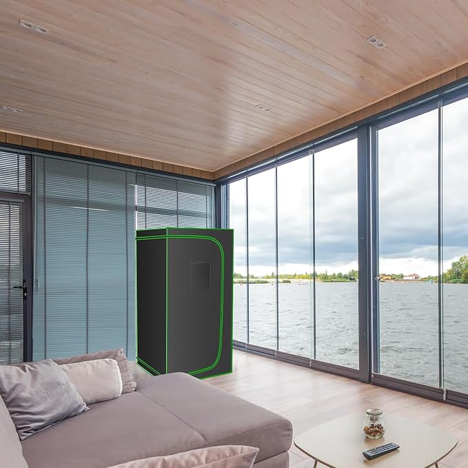 MELONFARM 32"x32"x63'' Grow Tent, High Reflective 600D Diamond Mylar Canvas with Observation Window and Floor Tray for Hydroponic Indoor Plant Growing