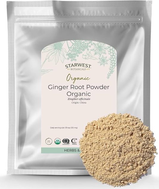 Starwest Botanicals Organic Ginger Root Powder, 1 Pound