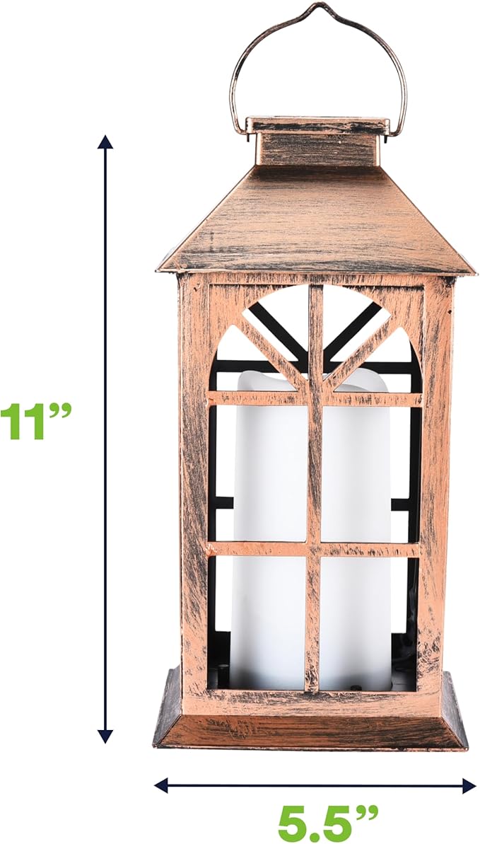 SteadyDoggie Solar Lanterns Outdoor Waterproof - Decorative Hanging Patio Lights and Table Lamp - Illuminated Smart and No Cord Jar Lantern - LED Colorful Light Pathway Lantern for Garden, Porch