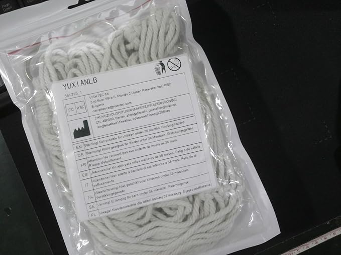 Macrame Plant Hanger, 2 Pack Boho Hanging Planters Baskets for Indoor Plants Decorative Braided Cotton Rope Flower Pot Holder with Metal Hook Rings for Outdoor Home Decor, No Tassels, Ivory, 34 Inchs