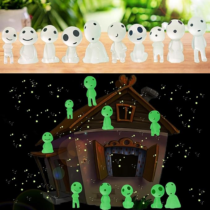 Luminous Ghost Tree Elves Glow in Dark Nightlight Landscape Garden Accessories Indoor Room Ornaments Outdoor Yard Lawn Decoration 10pcs