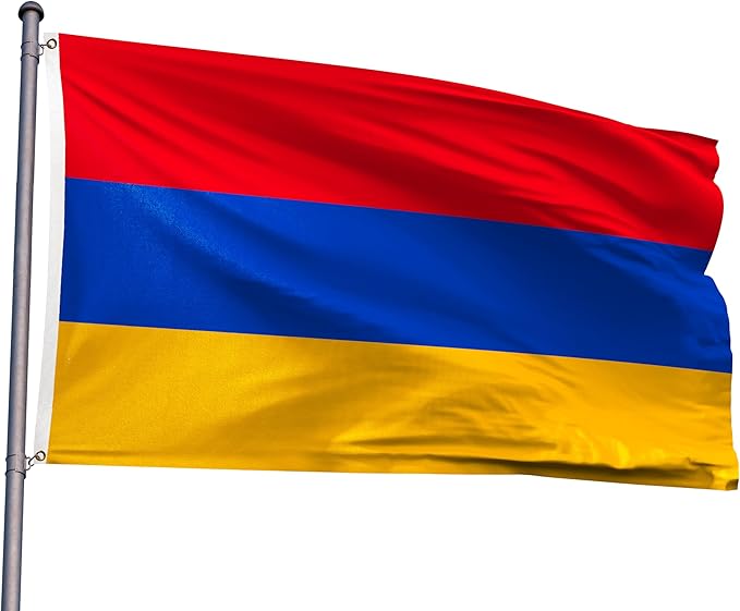 Armenia Flag 2x3FT Armenian National Polyester Flag With 2 Grommets For Patriotic Armenian Themed Festival Events Party Decoration(Armenia, 2x3FT)