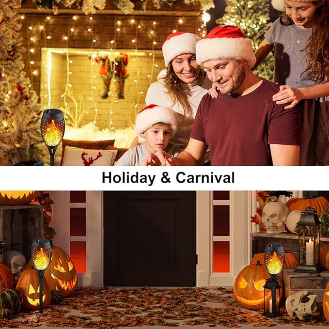 Kurifier Solar Lights Outdoor, 8Pack Solar Torch Light with Flickering Flame, Waterproof Solares Garden Light, Outdoor Solares Lights for Yard, Flame Torches for Outside Decor Decoration Patio Pathway