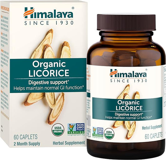 Himalaya Organic Licorice Root Herbal Supplement, 60 Plant-Based