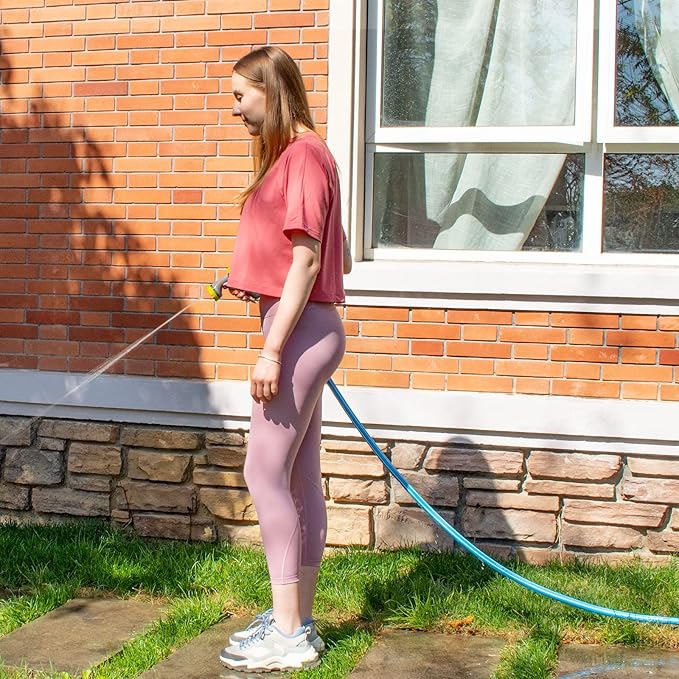 Fevone 3 ft Garden Hose, Hose Reel Leader Hose, Hybrid Polymer, Kink Resistance, Flexible, Durable, Leak Free, Aluminum Fittings, 3/4" GHT, 5/8" ID, 600 Psi, Drinking Water Safe