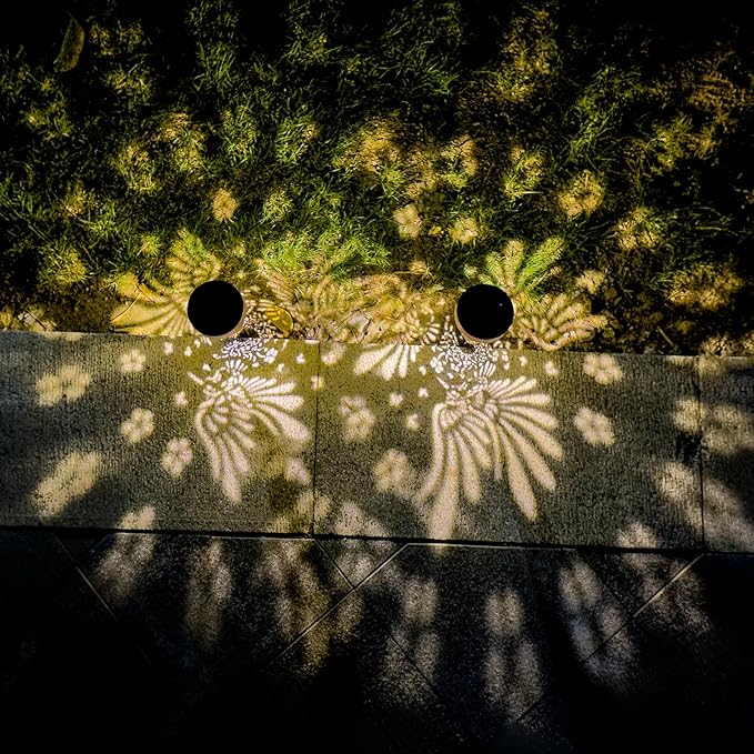 2-Pack Hummingbird Outdoor Solar Pathway Lights, Metal Garden Path Decorations, Waterproof Landscape Lighting for Yard, Lawn, Walkway – Gifts for Women, Mom, Grandma