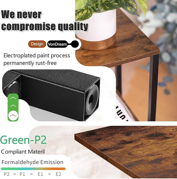 Tall Plant Stands Indoor ,2 Tier Pedestal Stand, Corner Plant Stands for Indoor Plants Multiple, Small Side Table for Indoor Plants, Tall Plant Table