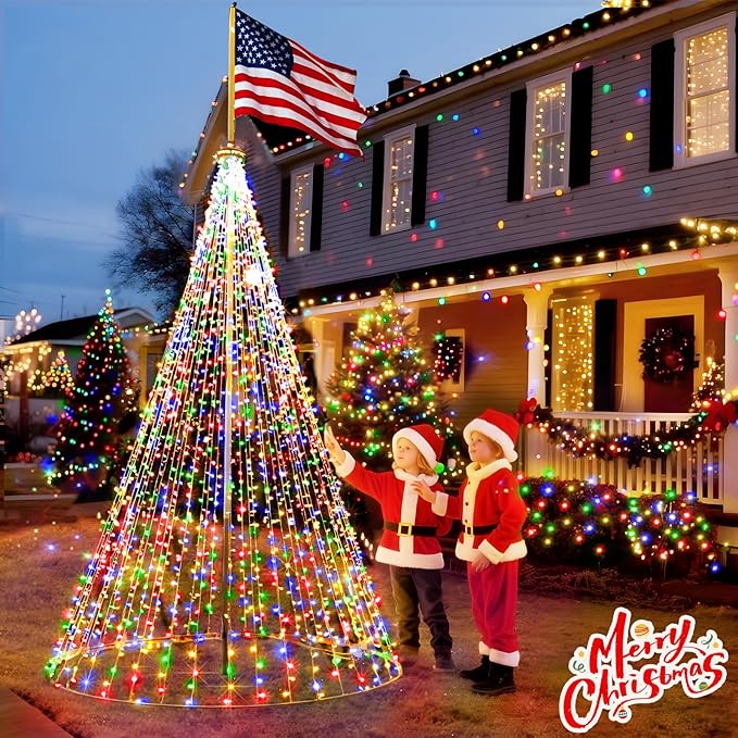 KNONEW 403ft 1000 LED String Lights Outdoor Christmas Lights 8 Modes & Timer Fairy Light Plug in Waterproof LED String Lights for Xmas Yard Tree Wedding Party Holiday Decorations (Multicolor)