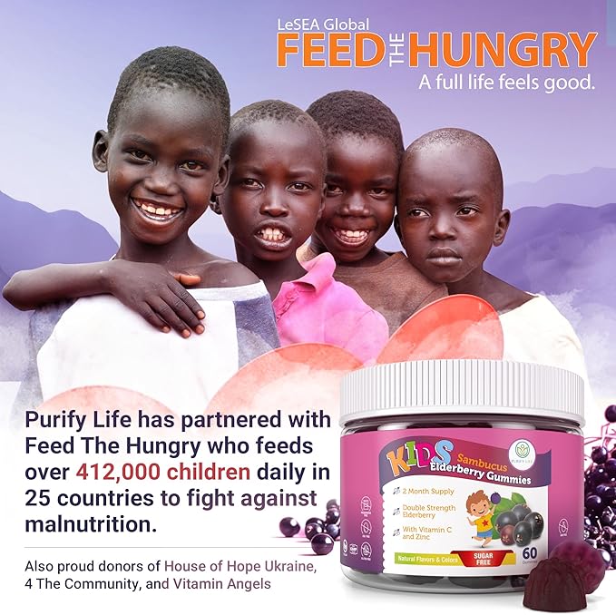 Sugar-Free Kids Elderberry Gummies with Vitamin (60 Ct)