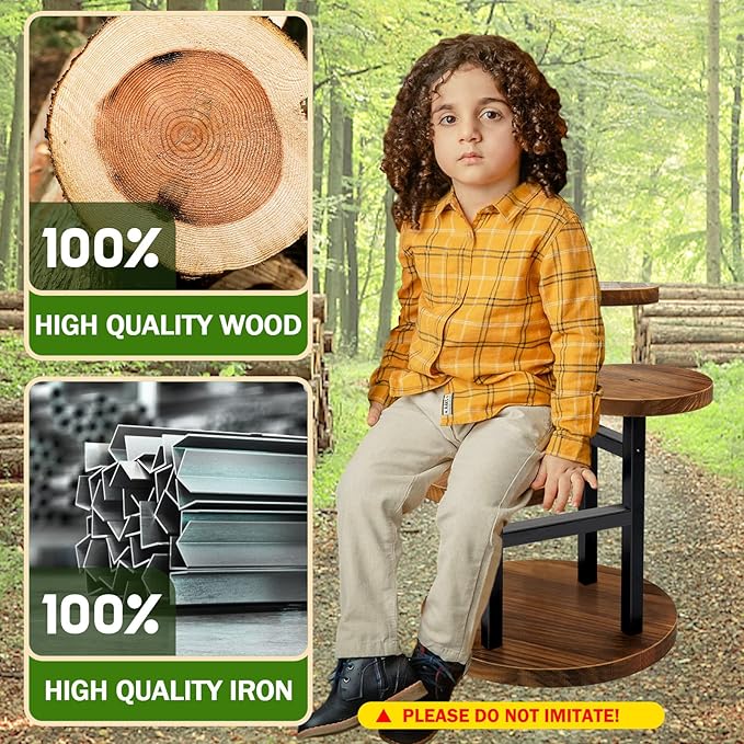 AUGOSTA 4 Tier Corner Plant Stand, Tall Metal Wood Plant Shelf Holder for Indoor, Outdoor Display Rack Flower Pot Stand for Living Room Balcony Garden Patio