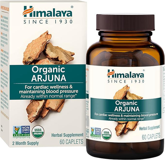 Himalaya Organic Arjuna Herbal Supplement, Cardiovascular 700 mg, 60 Plant-Based 60 Day
