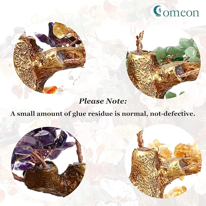 Feng Shui Money Tree Large Crystal Quartz Lucky Tree Gem Tree for Office Home Feng Shui Decoration for Wealth/Fortune and Luck (Citrine)