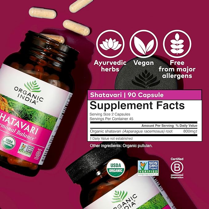 ORGANIC INDIA Shatavari Capsules 90 Capsules