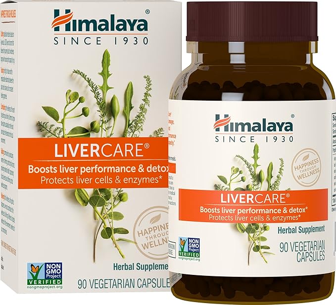 Himalaya LiverCare Herbal Supplement, Liver Cleanse 375 mg, 90 Capsules, 45 Day