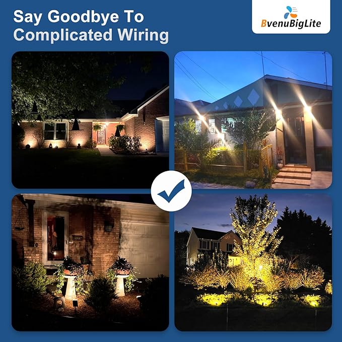 Solar Lights Outdoor Waterproof: IP65 Led Spot Light Decorations for Garden - 3 Lighting Modes Solar Powered for Yard - Dust to Dawn Landscape Lighting Patios Pathway Driveway 4PC Warm