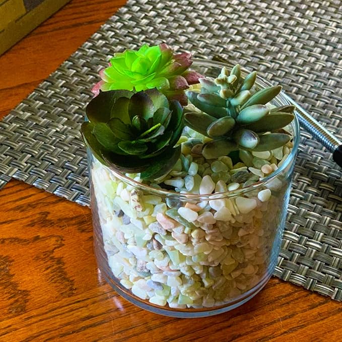18lb Jade Bean Sand Stone-Succulents and Cactus Bonsai DIY Projects Rocks,Decorative Gravel for Plants and Vases Fillers,Fairy Gardening,Natural Stone Top Dressing for Potted Plants (5mm-8mm)