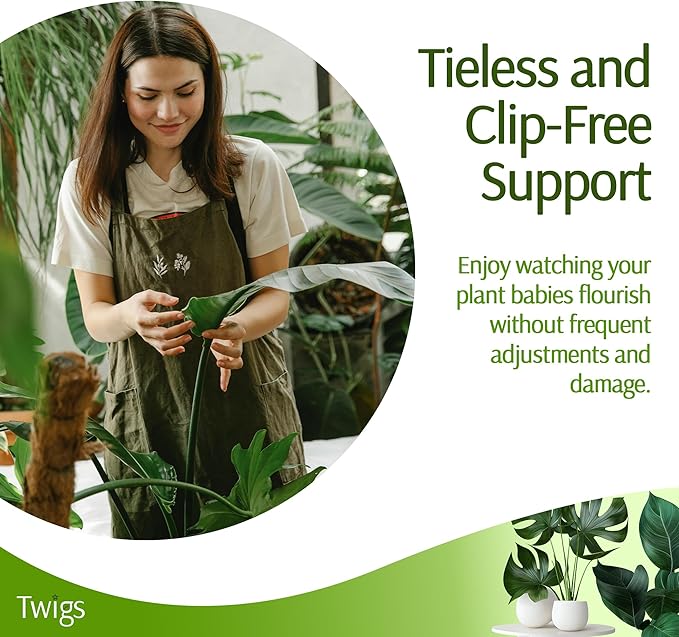 Stackable Plant Support Stakes, Stem Holder Structure for Indoor & Outdoor, Garden Accessories for Climbing & Potted Plants, Trellis Alternative - Peony (Light Green), 3 Pack, 17" L