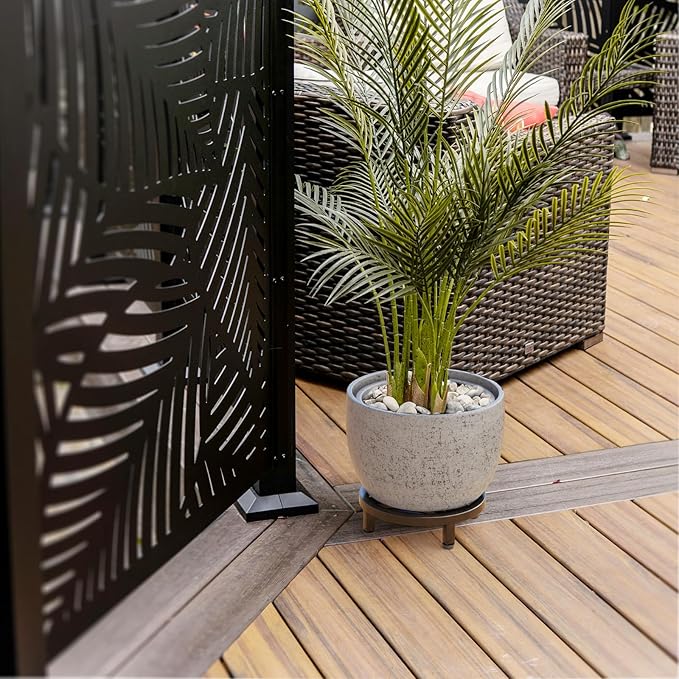 Zhongma 2 Pack 8.7" Sturdy Potted Plant Stand Flower Pot Holder Heavy Duty Construction, Low Plant Stand for Home Indoor and Outdoor, Sturdy plant riser and saucer without Installation Required