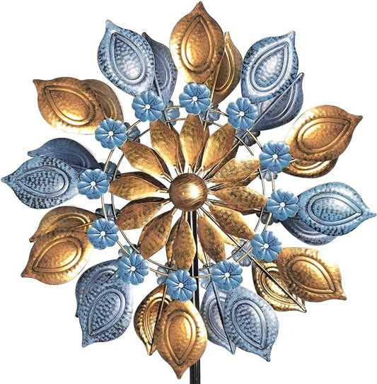 Decoroca Outdoor Wind Spinners - 72in Metal Sculpture, Classic 360° Kinetic Spinner