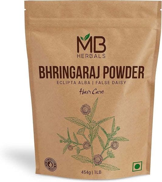 MB Herbals Pure Bhringraj Powder 1 Pound 16 oz 454 Gram 100% Pure