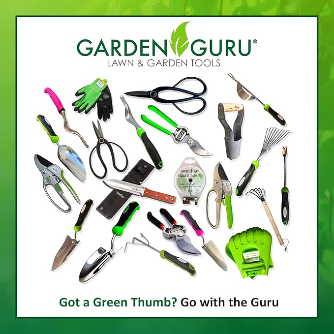 Garden Guru Titanium Hand Weeder Fork Tool – Rust Resistant – Ergonomic Handle – Great for Planting, Spreading Mulch, Weeding, Loosening & Transplanting Soil