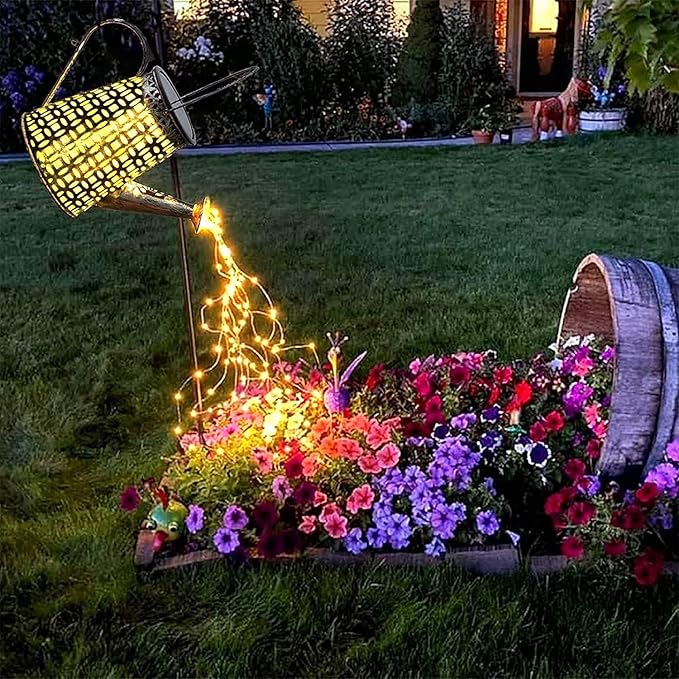 Morestar Solar Watering Can & Garden Decor, Outdoor Solar Lights - Waterproof, Hanging Lantern Decor for Table, Patio, Porch, Yard & Lawn for Mom & Grandma