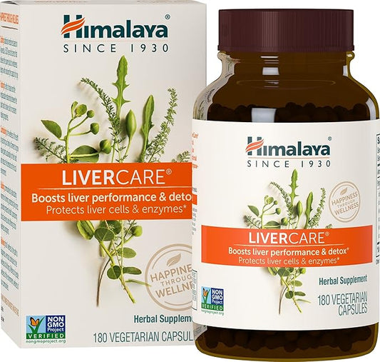Himalaya LiverCare Herbal Supplement, Liver Cleanse, 375 mg, 180 Capsules, 90 Day
