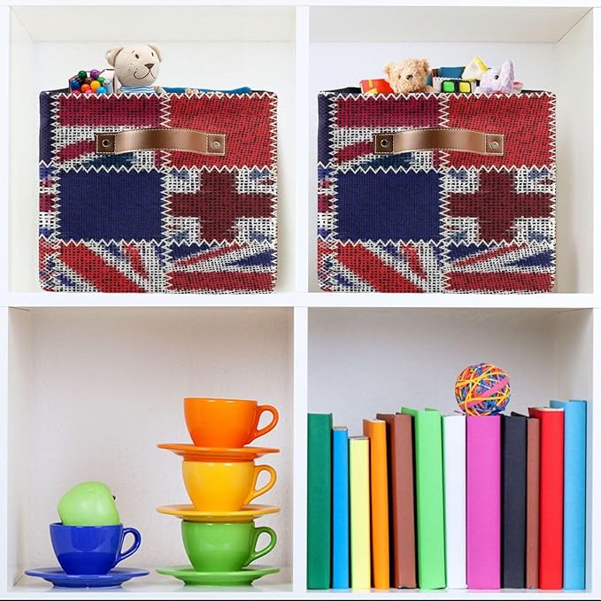 Flag Rectangular Storage Basket Organizer Bin Shelf Baskets For Clothes For Home Office Dorm